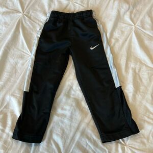 Nike Kids Black and White Track Pants Elastic Waistband Size 2T